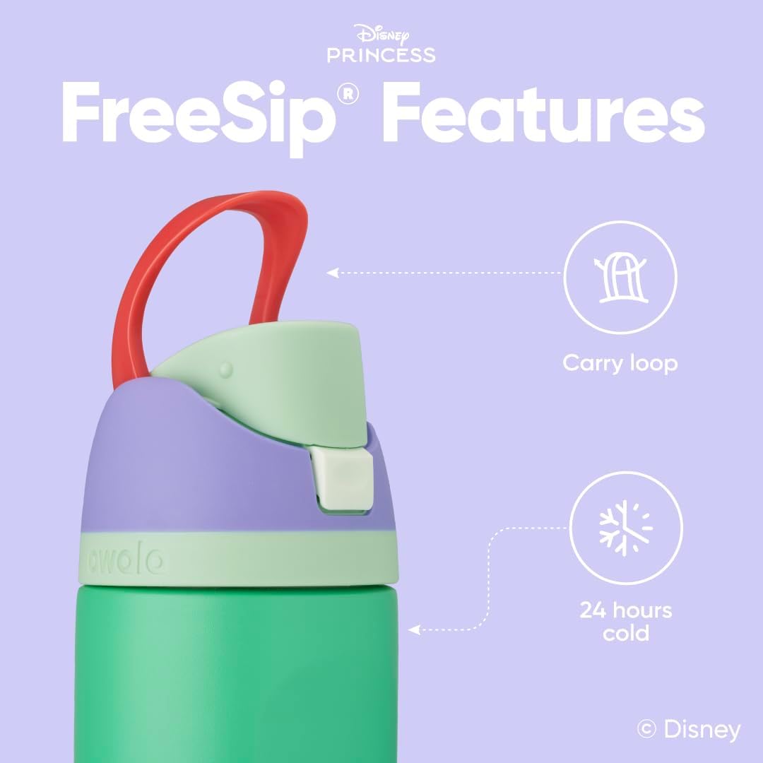 FreeSip Insulated Stainless Steel Water Bottle 24 oz Ariel