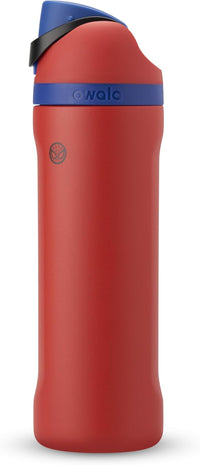 FreeSip Insulated Stainless Steel Water Bottle 24 oz with Straw and Locking Push-Button Lid