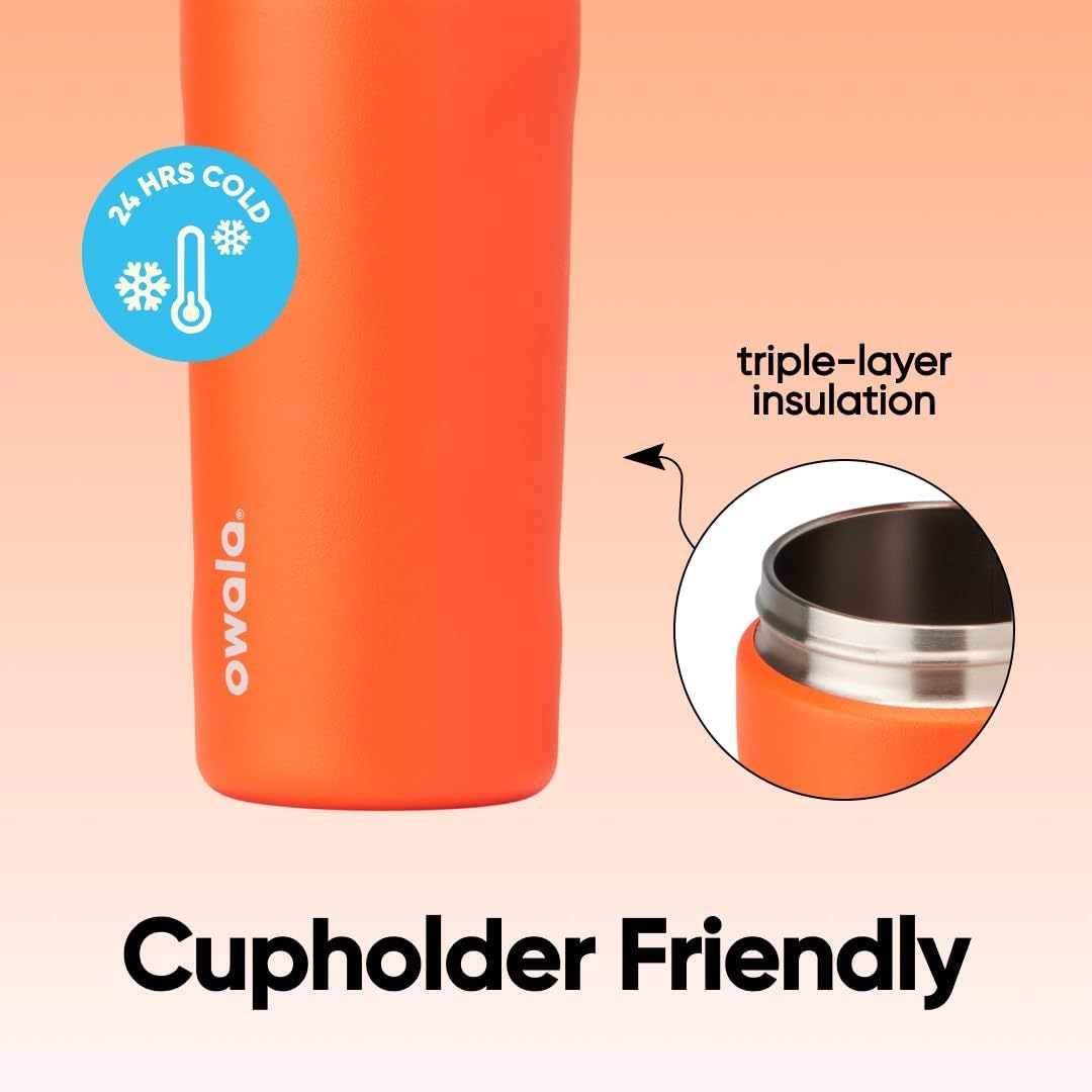 FreeSip Insulated Stainless Steel Water Bottle with Straw BPA-Free