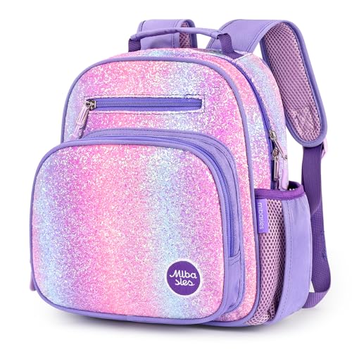 Girls Lightweight Backpack 15 Inch Rainbow Elementary School Bookbag with Insulated Pocket