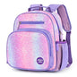 Girls Lightweight Backpack 15 Inch Rainbow Elementary School Bookbag with Insulated Pocket