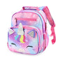 Girls Lightweight Backpack 15 Inch Rainbow Elementary School Bookbag with Insulated Pocket