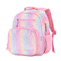 Girls Lightweight Backpack 15 Inch Rainbow Elementary School Bookbag with Insulated Pocket