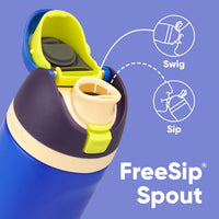 Insulated Stainless Steel BPA-Free Kids Water Bottle with Straw 14 oz