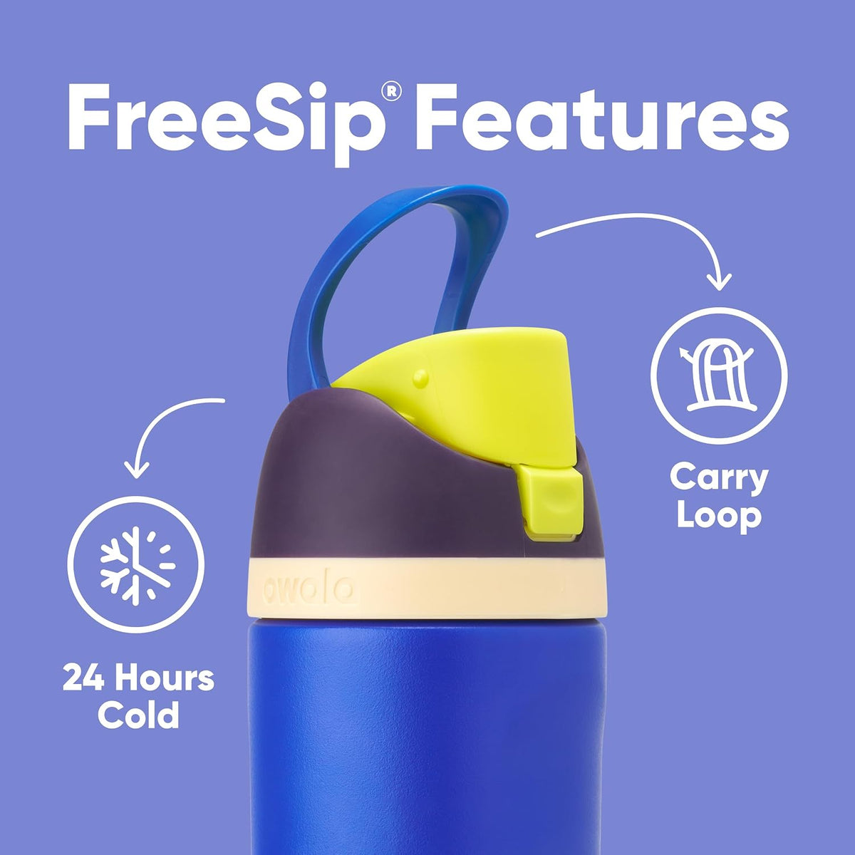Insulated Stainless Steel BPA-Free Kids Water Bottle with Straw 14 oz