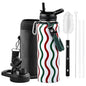 Insulated Water Bottle 64 oz Triple Wall Vacuum Stainless Steel Leak Proof Non-BPA Half Gallon Water Flask Jug with Paracord Handle and Straw Spout Lids