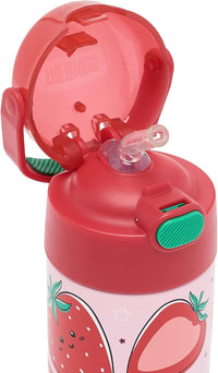 Kids 12 oz Vacuum Insulated Stainless Steel Water Bottle with Straw, BPA-Free, Leak Proof, Dishwasher Safe
