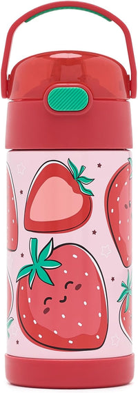 Kids 12 oz Vacuum Insulated Stainless Steel Water Bottle with Straw, BPA-Free, Leak Proof, Dishwasher Safe
