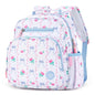 Kids Backpack 15 Inch School Bookbag for Girls Elementary with Insulated Pocket Flower Pink