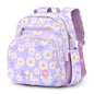 Kids Backpack 15 Inch School Bookbag for Girls Elementary with Insulated Pocket Flower Pink
