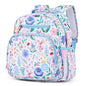 Kids Backpack 15 Inch School Bookbag for Girls Elementary with Insulated Pocket Flower Pink