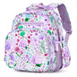 Kids Backpack 15 Inch School Bookbag for Girls Elementary with Insulated Pocket Flower Pink