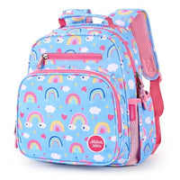 Kids Backpack 15 Inch School Bookbag for Girls Elementary with Insulated Pocket Flower Pink