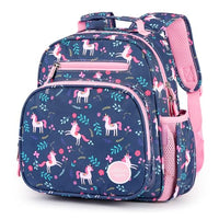Kids Backpack 15 Inch School Bookbag for Girls Elementary with Insulated Pocket Flower Pink