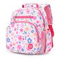 Kids Backpack 15 Inch School Bookbag for Girls Elementary with Insulated Pocket Flower Pink
