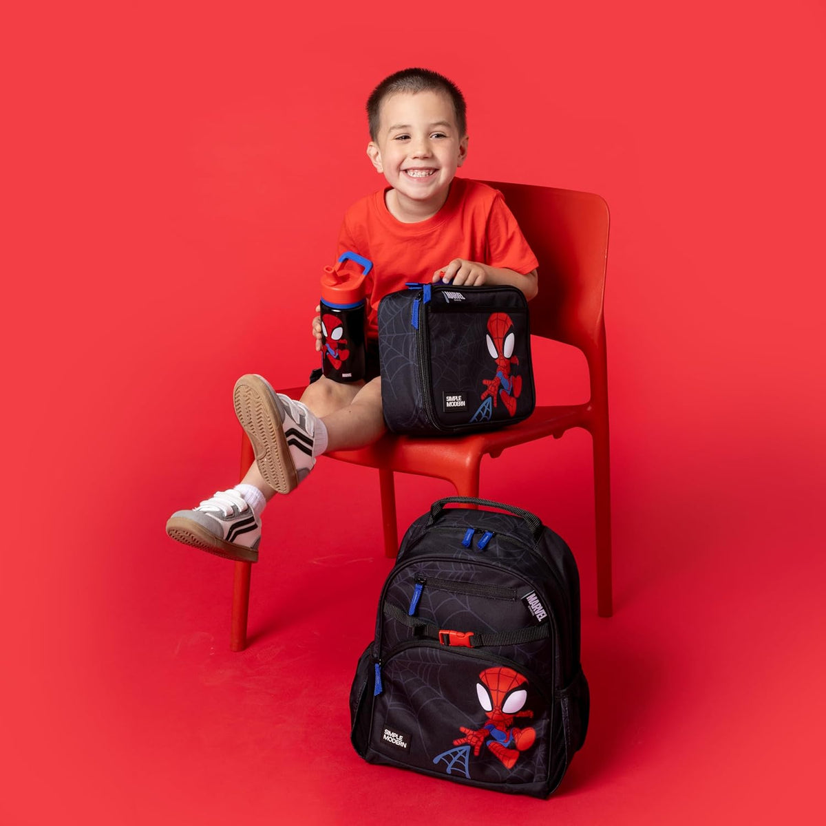 Kids Backpack for School 12L Medium Toddler Preschool Kindergarten Fits Lunch Box Marvel Spidey