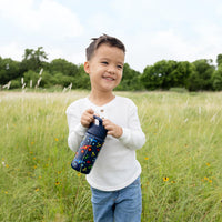 Kids Insulated Water Bottle with Straw Sippy Lid 14 oz Stainless Steel Toddler Cup Spill Proof Leakproof Vacuum Insulated