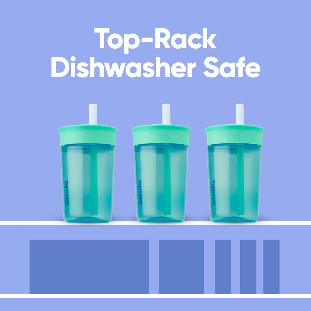 Kids Plastic Water Bottle 15 oz Blues Spill-Resistant Lid Reusable Straw Cup-Holder Friendly BPA Lead and Phthalate-Free