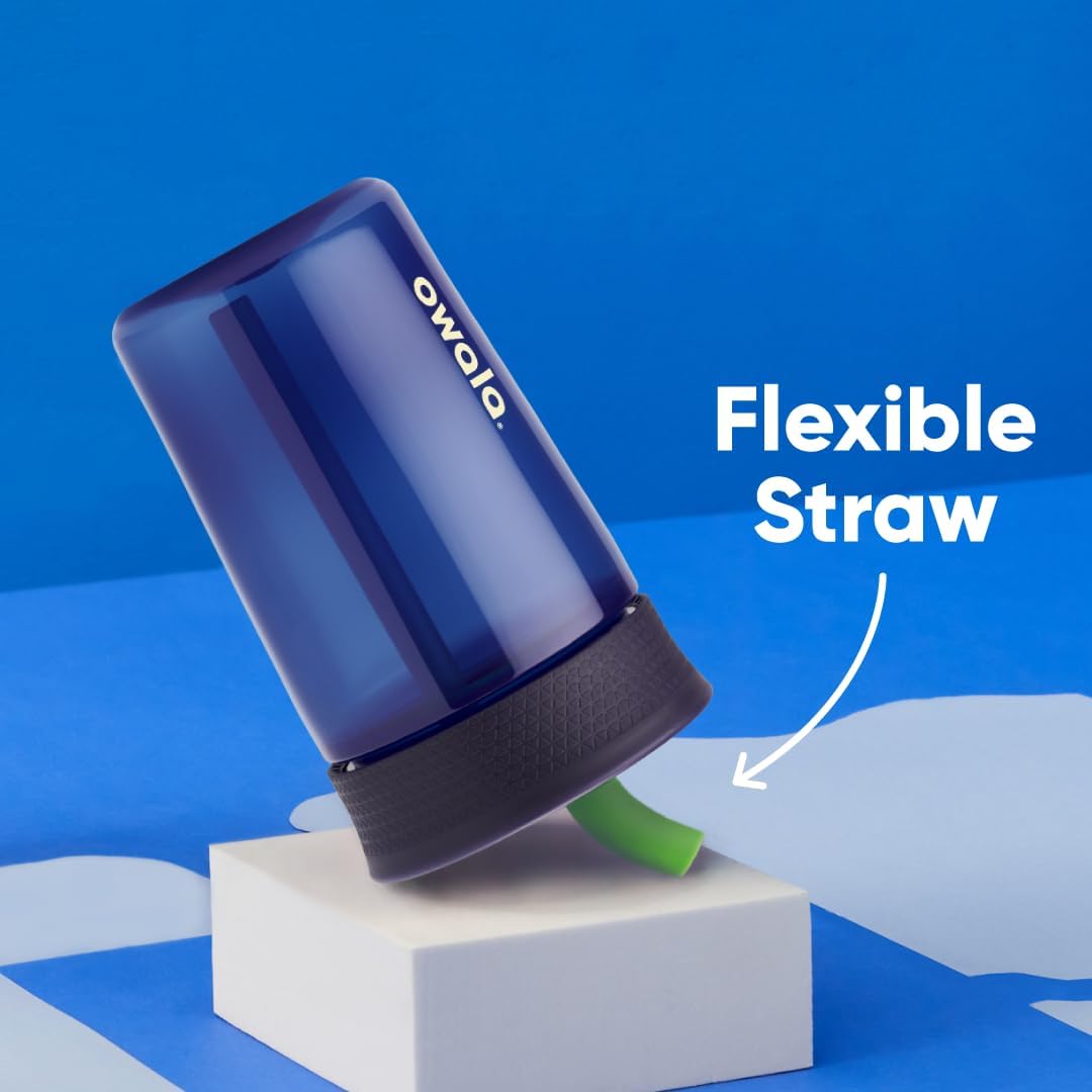 Kids Plastic Water Bottle 15 oz Home Base Spill-Resistant Lid Reusable Straw Cup-Holder Friendly BPA Lead Phthalate-Free