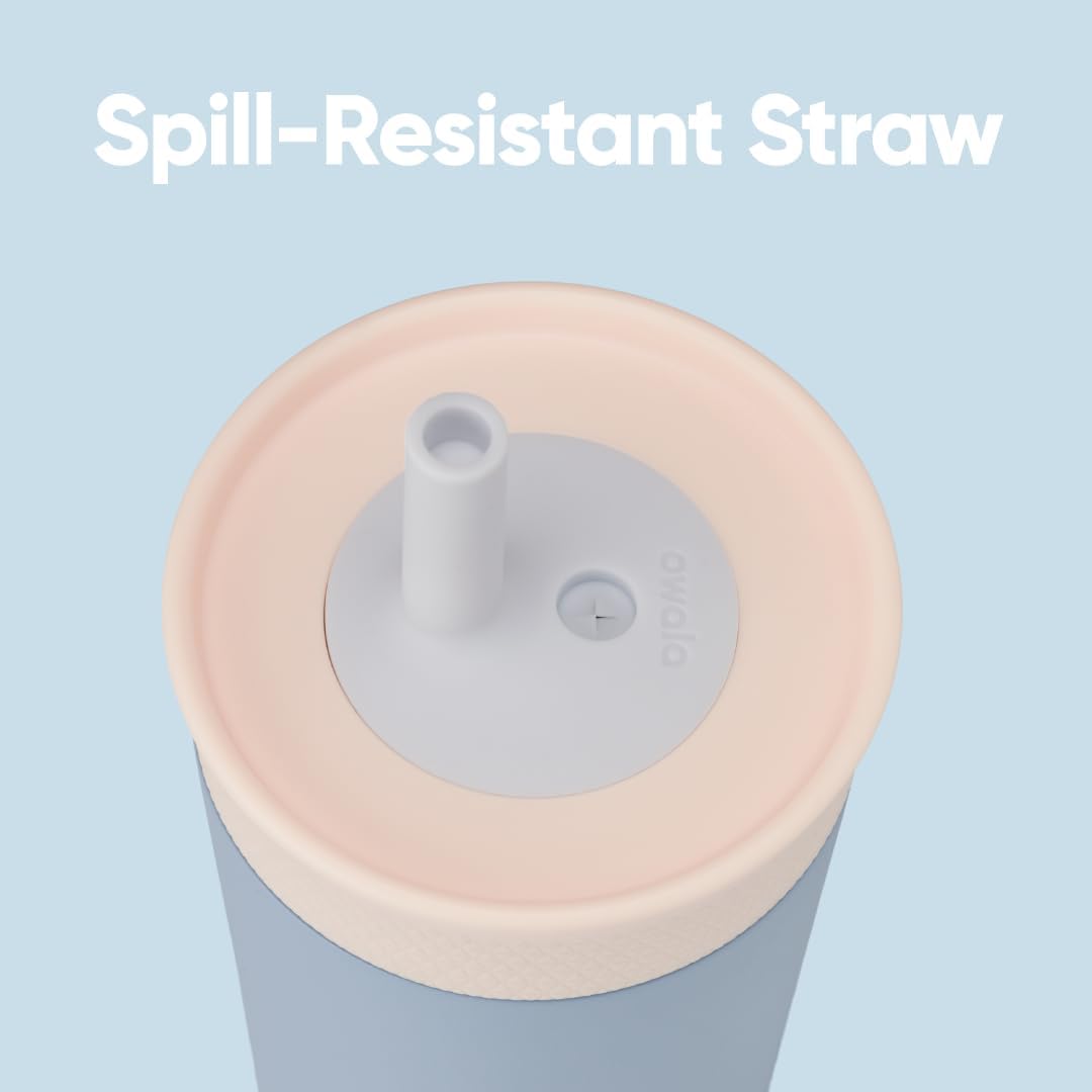 Kids Stainless Steel Tumbler 12 oz Seas The Day Insulated Spill-Resistant Lid Reusable Straw Double-Wall Vacuum Cup-Holder Friendly