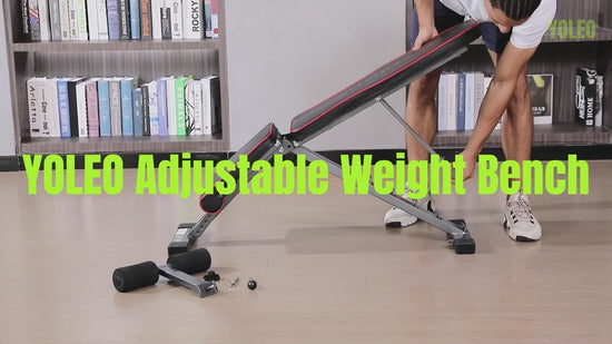 YOLEO Banc de Musculation Réglable Pliable 20234411