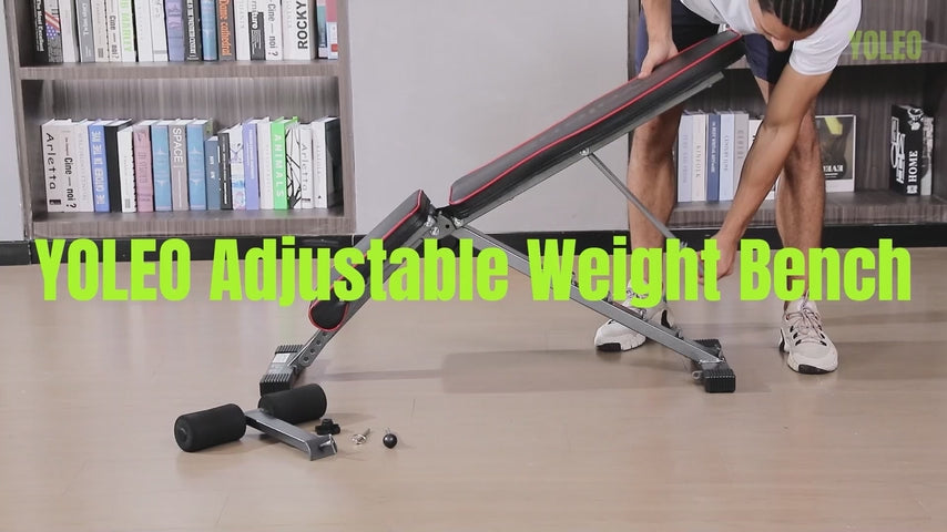 YOLEO Banc de Musculation Réglable Pliable 20234411